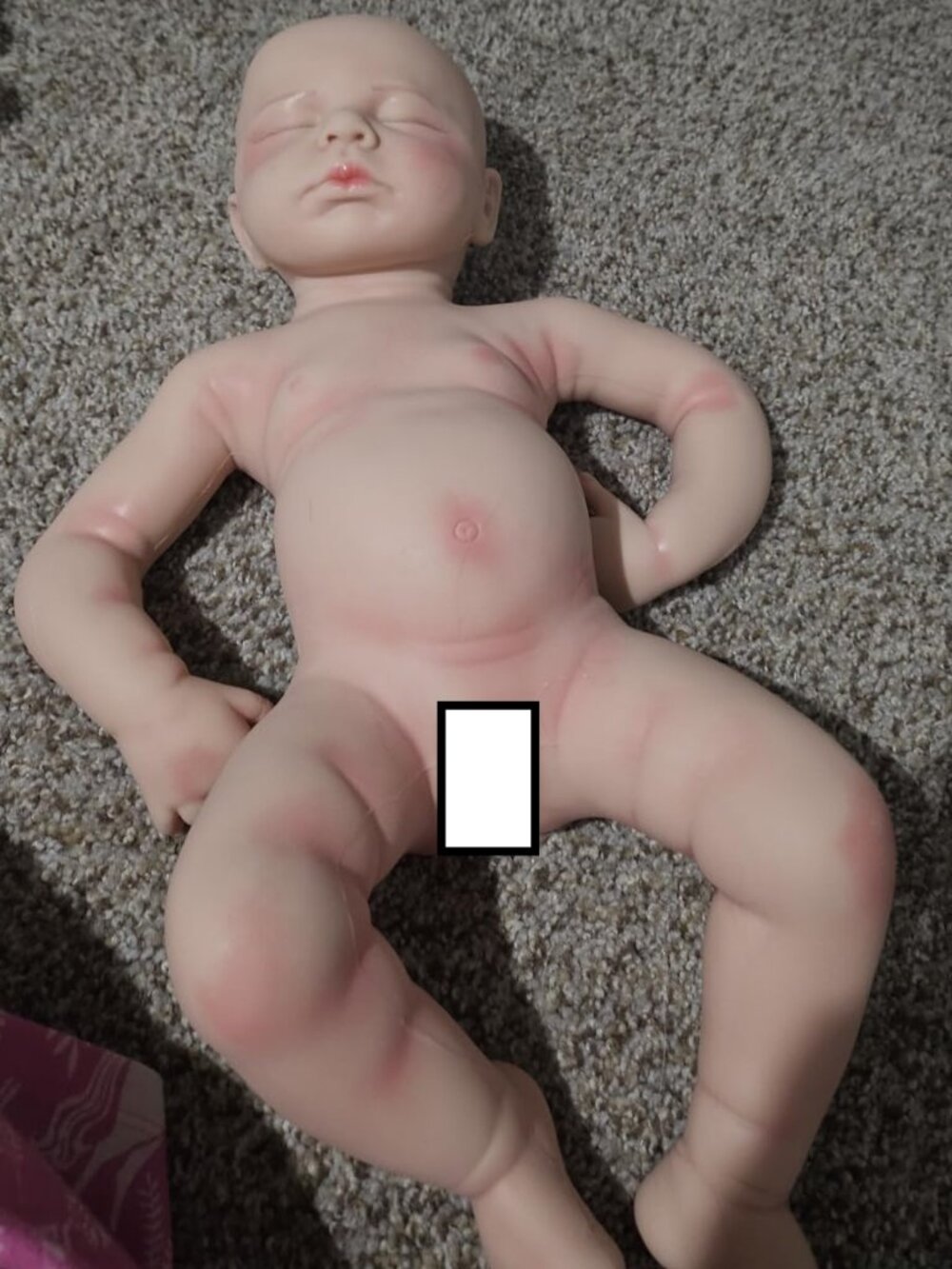 18.5 inch Girl  Handmade Face Realistic Silicone Body Reborn Doll Gift For Kids